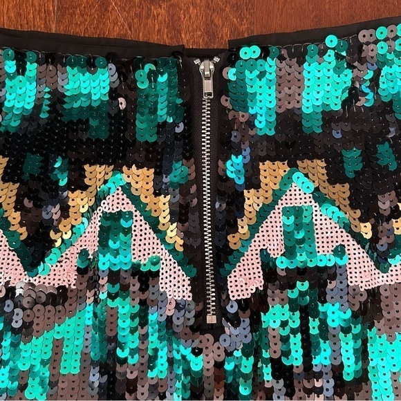 H&M Divided Party Night Sequin Micro Mini Skirt, Fully Lined, Size 4, NWT - Picture 6 of 13